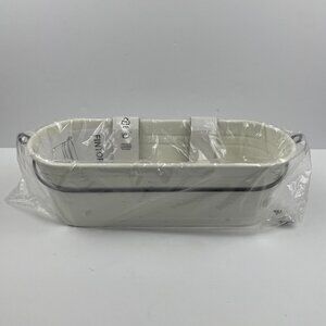 IKEA Fintorp Metal Oblong White Enamel-coated Planter Container Storage